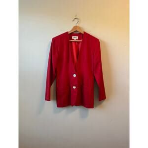 VINTAGE Women's Posh Design Red Blazer Jacket